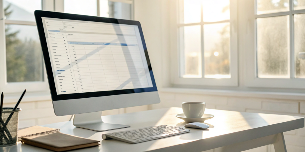 Physician billing services software on a computer screen for managing patient accounts and claims.