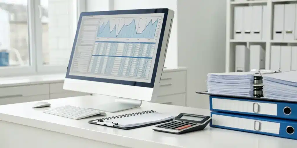 Neurology practice billing services processing claims for complex diagnostic tests on a computer.