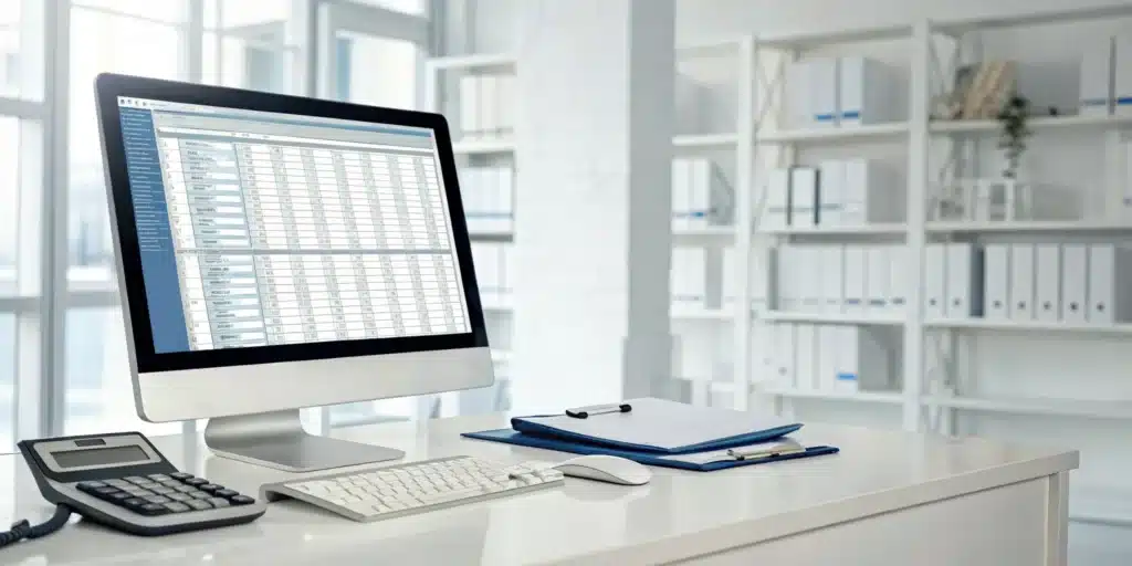 High accuracy sleep and neurology medical billing spreadsheet on a computer screen.