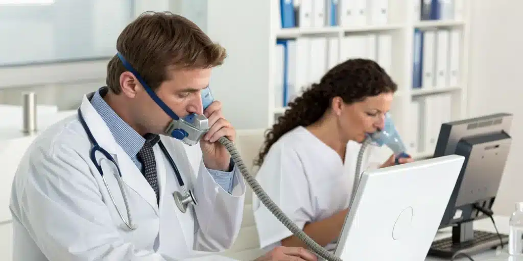 CPAP and home sleep test billing specialists working on patient claims.