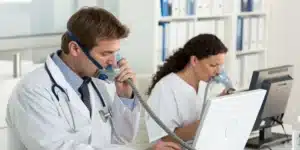 CPAP and home sleep test billing specialists working on patient claims.