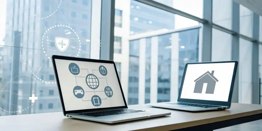 The medical credentialing and enrollment process for providers on a laptop.